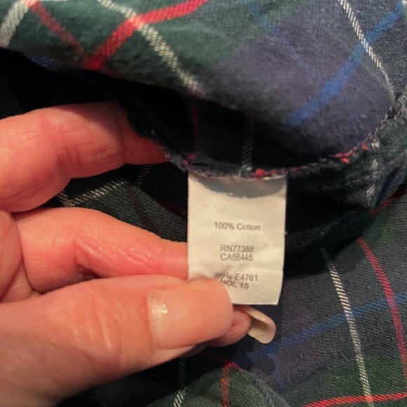 MADEWELL Women's Blue & Green Scottish Plaid Button Down Flannel Shirt Top  XL - Picture 9 of 10